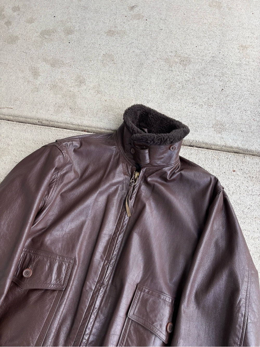 70s Willis & Geiger U.S. Navy Goatskin G1 Flight Jacket Sz 44 - Picture 8 of 8